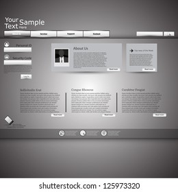 minimal style grey website template