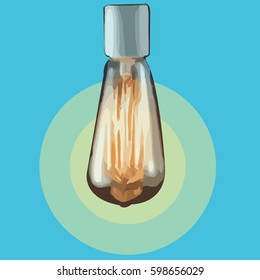 minimal style lamp vector illustrator Hand-drawn