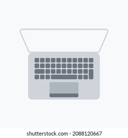 Minimal style Laptop from top view.