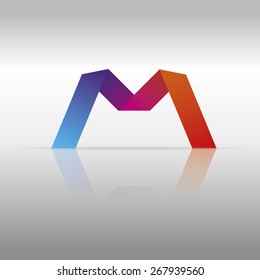 Minimal style letter symbol. Vector illustration.
