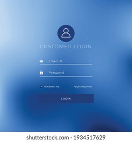 Minimal Style Login Page Template Design