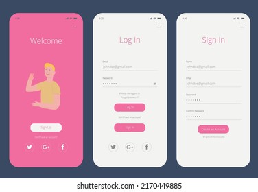 minimal style login page template design
Application development, smartphone Mockups, website UI elements, online login form, registration, user profile, account for access to account