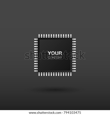 Minimal style micro chip, ideal for tech business vector eps 10
