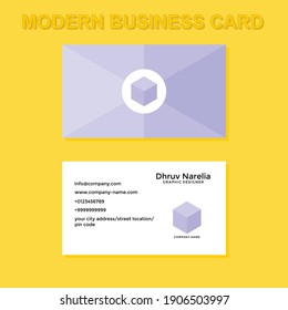 Minimal style modern and professional business card template design. decent mockup design of visiting card for business and professional purpose.