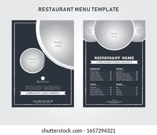 Minimal Style Restaurant Menu, Flyer, Brochure Template Design