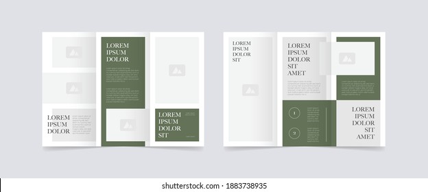 minimal style trifold brochure design template