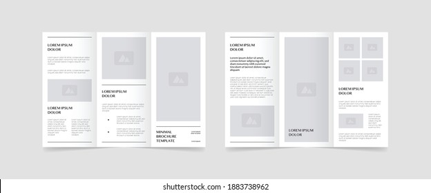 minimal style trifold brochure design template