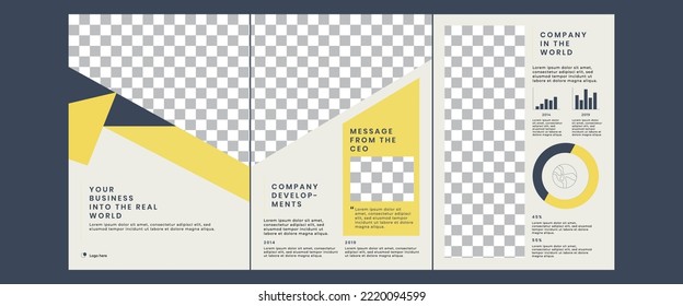 minimal style trifold brochure design template
