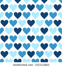 minimal style of unique blue heart seamless pattern for background, wallpaper, texture, banner, label etc. vector design