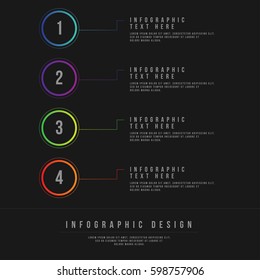 Minimal Style Vector infographic template. Business concept for content, diagram, flowchart, steps, parts, timeline infographics, workflow layout, chart