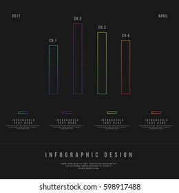 Minimal Style Vector infographic template. Business concept for content, diagram, flowchart, steps, parts, timeline infographics, workflow layout, chart