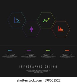 Minimal Style Vector infographic template. Business concept for content, diagram, flowchart, steps, parts, timeline infographics, workflow layout, chart