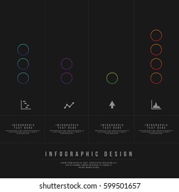 Minimal Style Vector infographic template. Business concept for content, diagram, flowchart, steps, parts, timeline infographics, workflow layout, chart