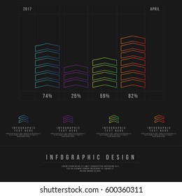 Minimal Style Vector infographic template. Business concept for content, diagram, flowchart, steps, parts, timeline infographics, workflow layout, chart