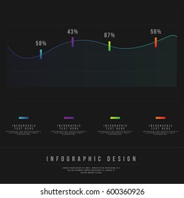 Minimal Style Vector infographic template. Business concept for content, diagram, flowchart, steps, parts, timeline infographics, workflow layout, chart
