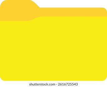 Minimal Style Yellow Folder Icon for Interface Design