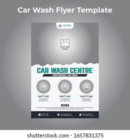 Minimal Stylish Car Wash Flyer Template