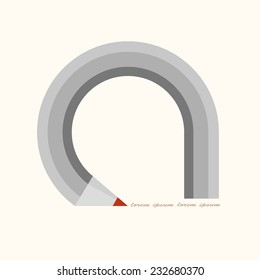 Minimal stylish design in shape pencil . Vector EPS10