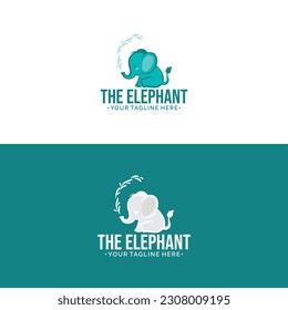 Minimal Stylized the elephant logo