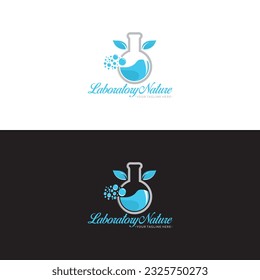 Minimal stylized laboratory nature logo