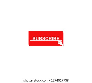 Minimal Subscribe Arrow Red Banner Design Stock Vector (Royalty Free ...