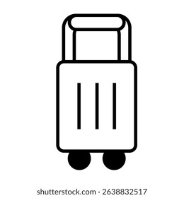 Minimal suitcase icon representing summer travel