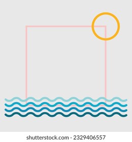 minimal summer design vector template