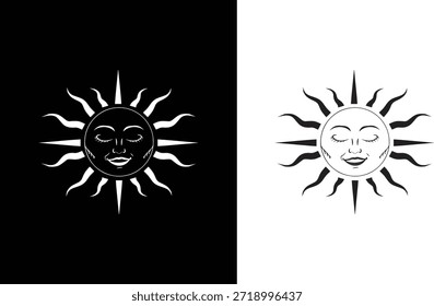Logotipo minimalista de Sun Diseño con mascota
