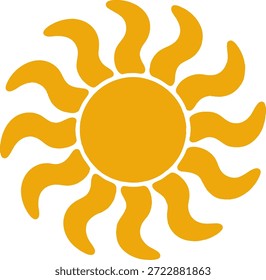Ícone De Raios De Sol Mínimos Verão Brilhante Ilustração De Vetor De Sol