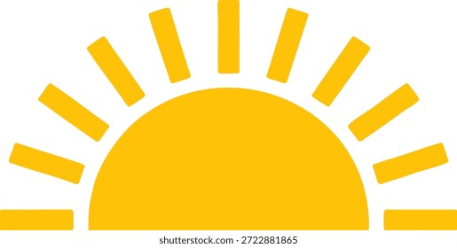 Ícone De Raios De Sol Mínimos Verão Brilhante Ilustração De Vetor De Sol