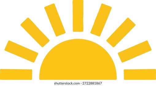 Ícone De Raios De Sol Mínimos Verão Brilhante Ilustração De Vetor De Sol