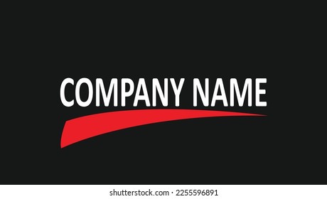Abstraktes Minimal Swoosh Logo Vorlage