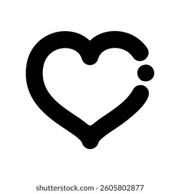 A minimal symbol representing a subject heart
