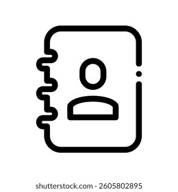 A minimal symbol representing a subject phone book