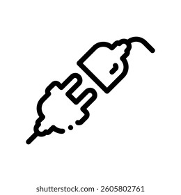 A minimal symbol representing a subject plug socket