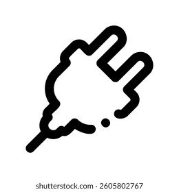 A minimal symbol representing a subject plug socket