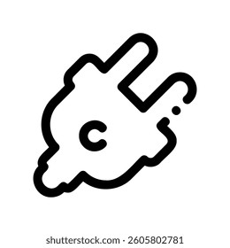 A minimal symbol representing a subject plug socket