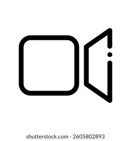 A minimal symbol representing a subject video camera