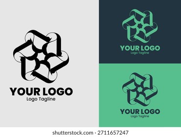 Logotipo simétrico mínimo, marca de moda clásica, muebles e identidad de marca de hospitalidad. 