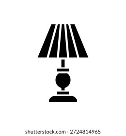 Icono de silueta de lámpara de mesa mínima