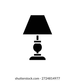 Icono de silueta de lámpara de mesa mínima