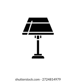 Icono de silueta de lámpara de mesa mínima