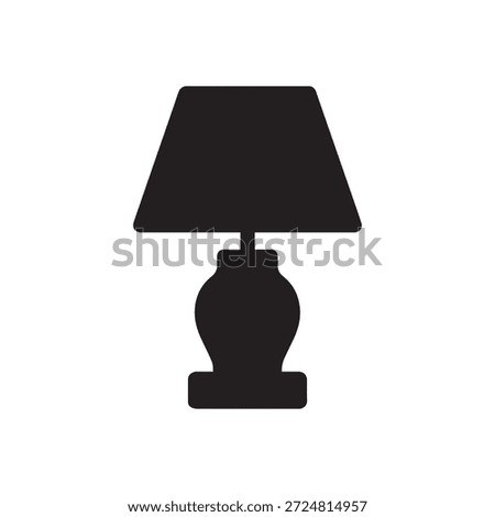 Minimal Table Lamp Silhouette Icon