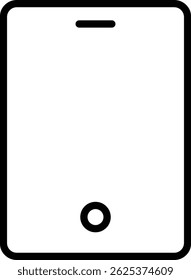 Minimal Tablet Device Icon Representing Mobile Technology and Interface
