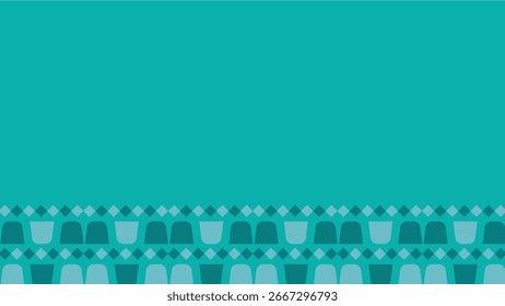 Mínima decoración de pared verde azulado con patrón de borde geométrico. Perfecto para interiores modernos, estilo escandinavo, arte de pared boho, decoración para el hogar imprimible y proyectos de diseño abstracto contemporáneo.