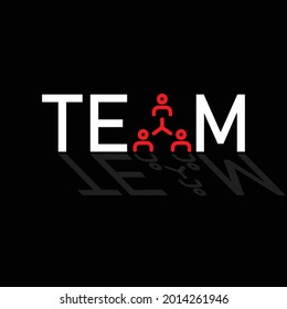 minimal TEAM word typography logo and symbol
