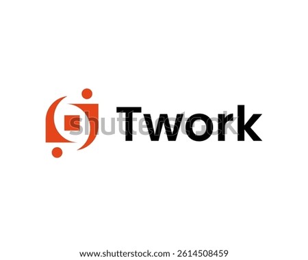Minimal team work logo design, Group work logo vector