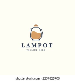 minimal teapot logo design vector free