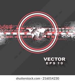 Mínimo histórico abstrato técnico. Design vetorial