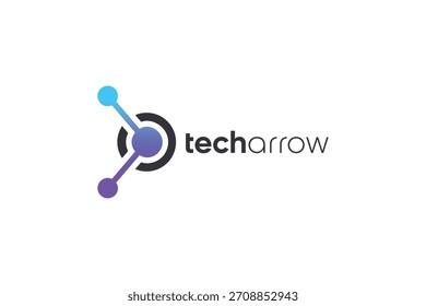 Minimal Tech Arrow Logo on White Background